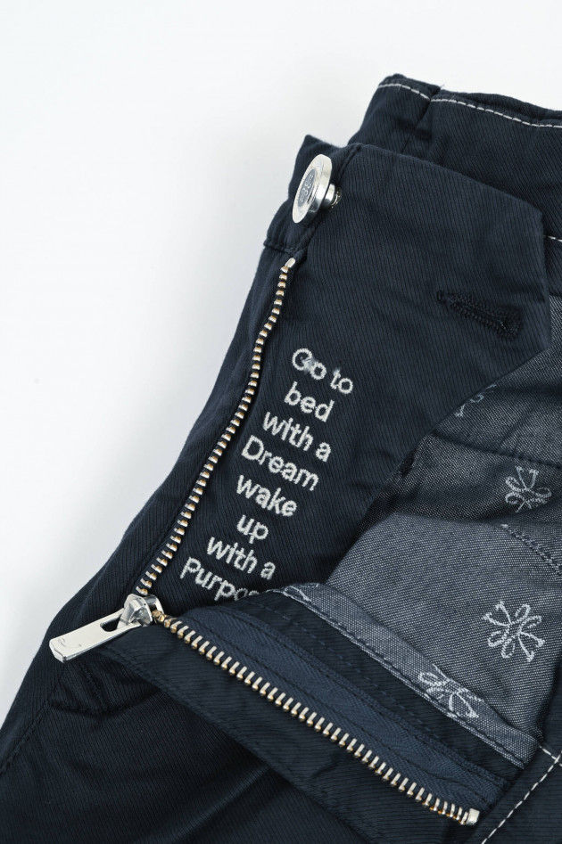 Jacob Cohën Strukturierte Slim Fit Chino BOBBY in Navy