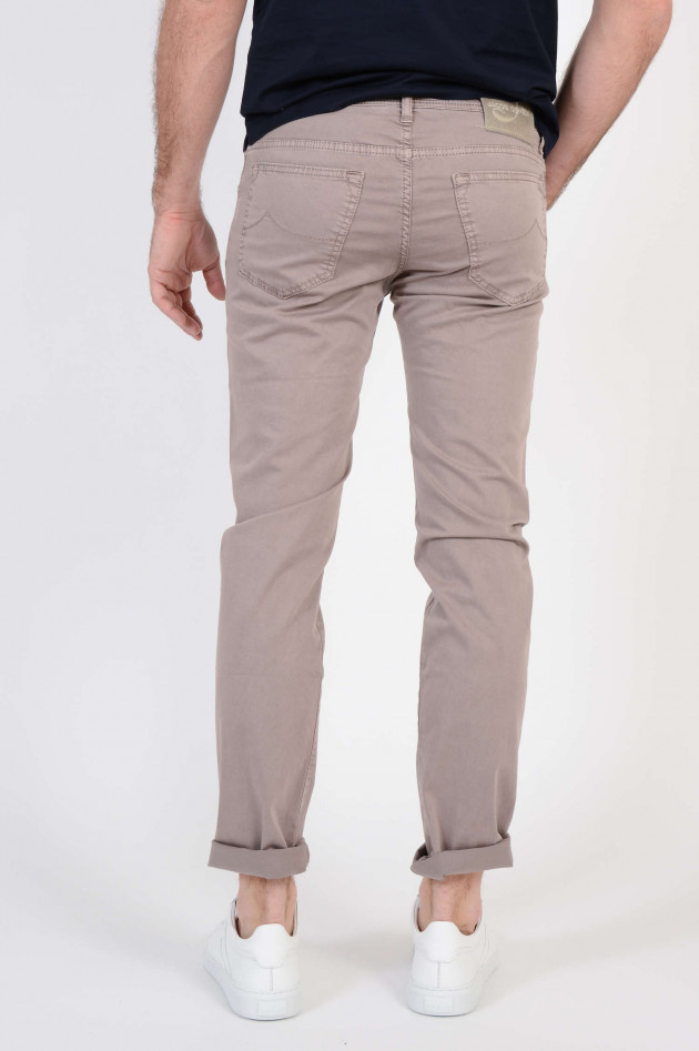 Jacob Cohën Baumwollhose in Taupe