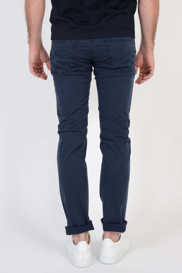 Jacob Cohën Hose aus Baumwollstretch in Navy