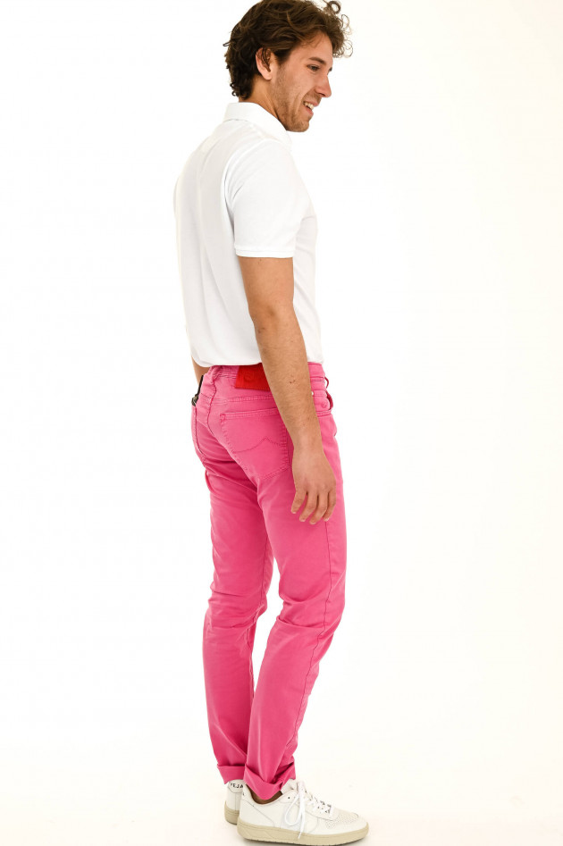 Jacob Cohën Baumwollhose in Pink