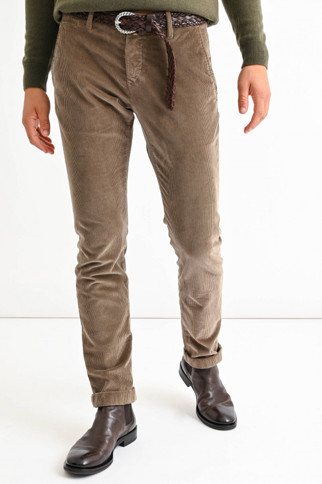 Jacob Cohën Cord Hose BOBBY in Taupe