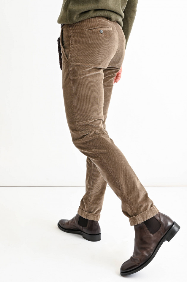 Jacob Cohën Cord Hose BOBBY in Taupe