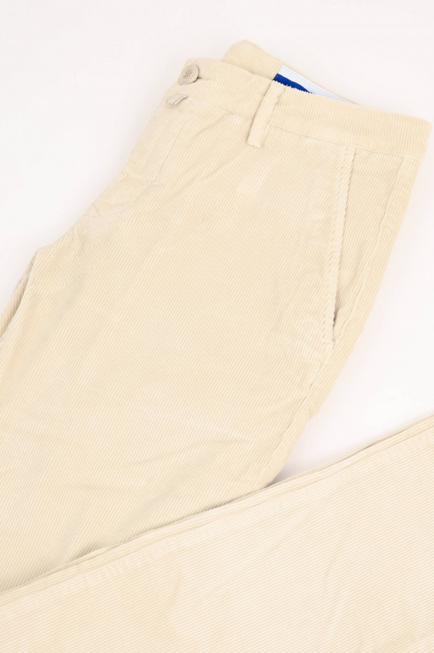 Jacob Cohën Chino aus Baumwoll-Cord in Creme