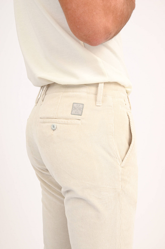 Jacob Cohën Chino aus Baumwoll-Cord in Creme