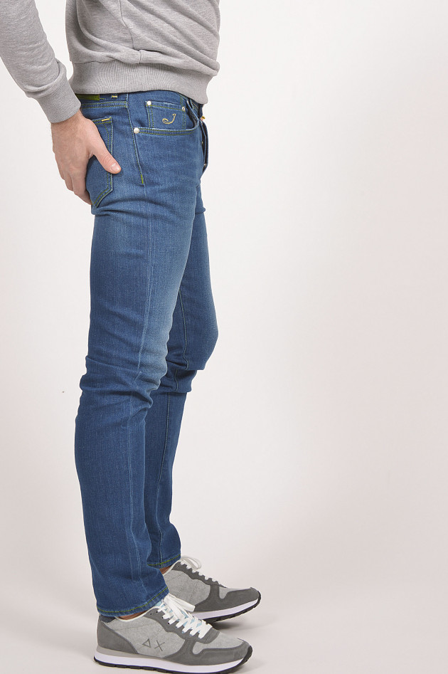 Jacob Cohën Jeans SLIM FIT in Mittelblau