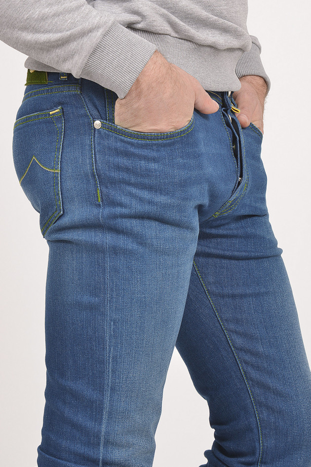 Jacob Cohën Jeans SLIM FIT in Mittelblau