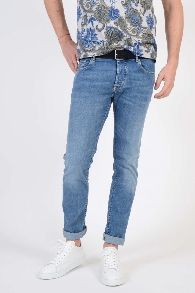 Jacob Cohën Jeans mit heller Waschung in Blau