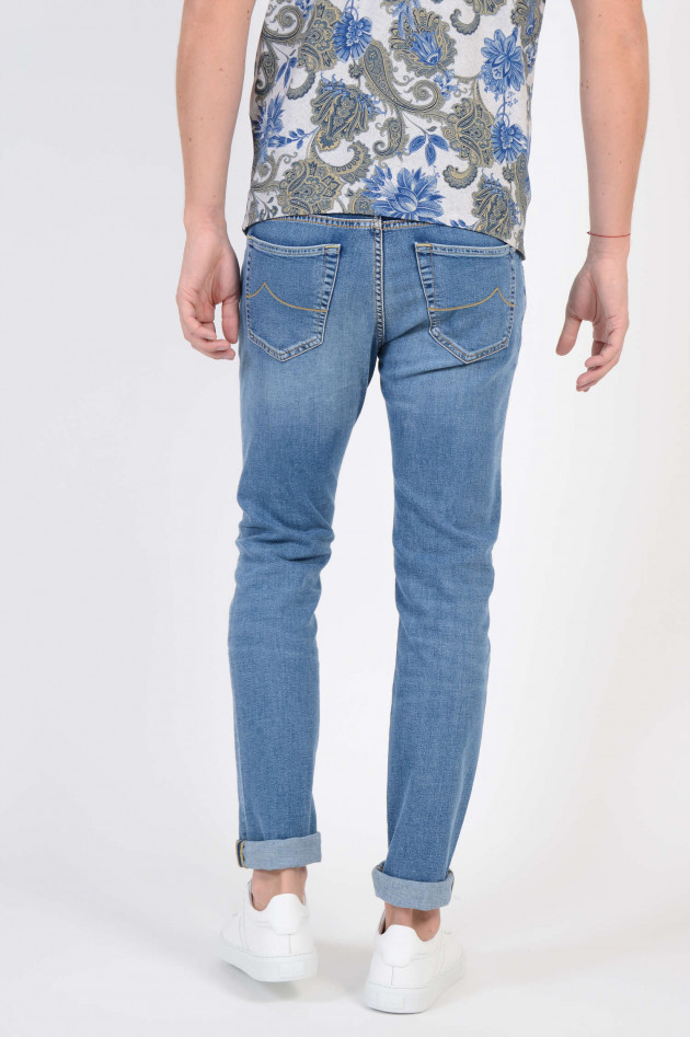 Jacob Cohën Jeans mit heller Waschung in Blau