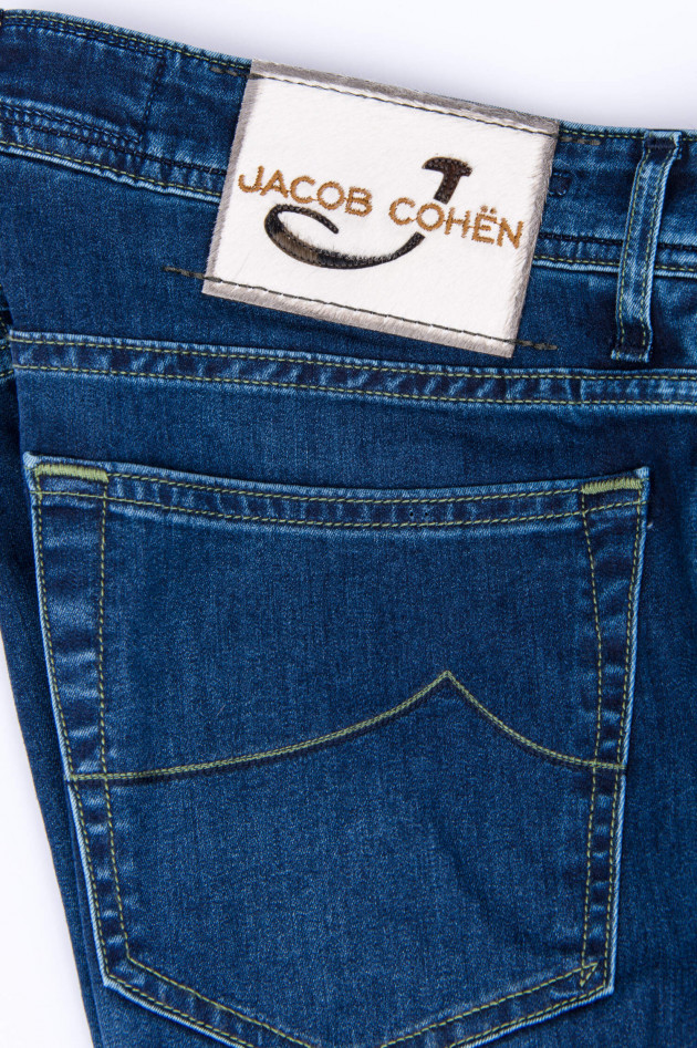 Jacob Cohën Jeans COMFORT FIT mit Jungel-Design in Blau