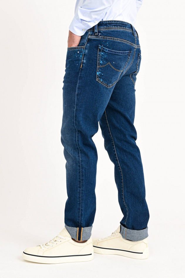 Jacob Cohën Jeans BARD mit Farbdetails in Mittelblau