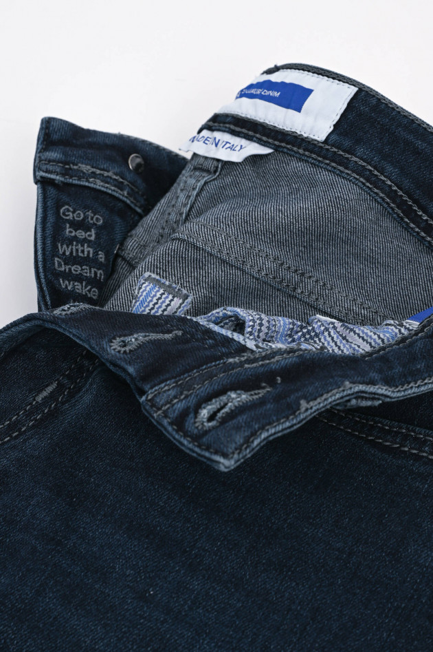 Jacob Cohën Slim Fit Jeans BARD mit Powerstretch in Dunkelblau