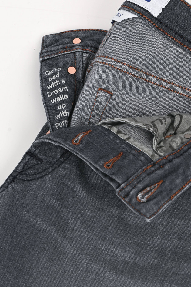 Jacob Cohën Slim Fit Jeans BARD mit Powerstretch in Grau