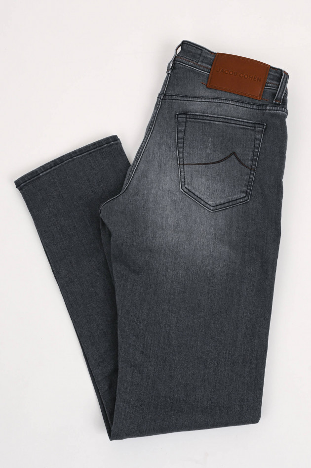 Jacob Cohën Slim Fit Jeans BARD mit Powerstretch in Grau