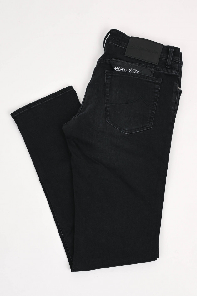 Jacob Cohën Slim Fit Jeans BARD mit Powerstretch in Schwarz