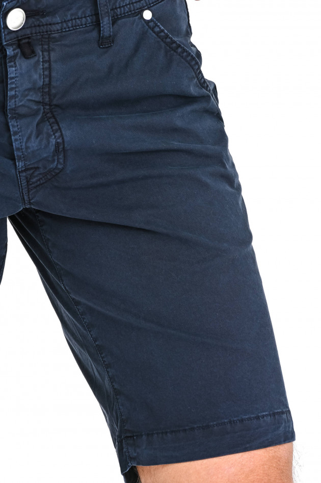 Jacob Cohën Bermudashorts aus Baumwollstretch in Navy