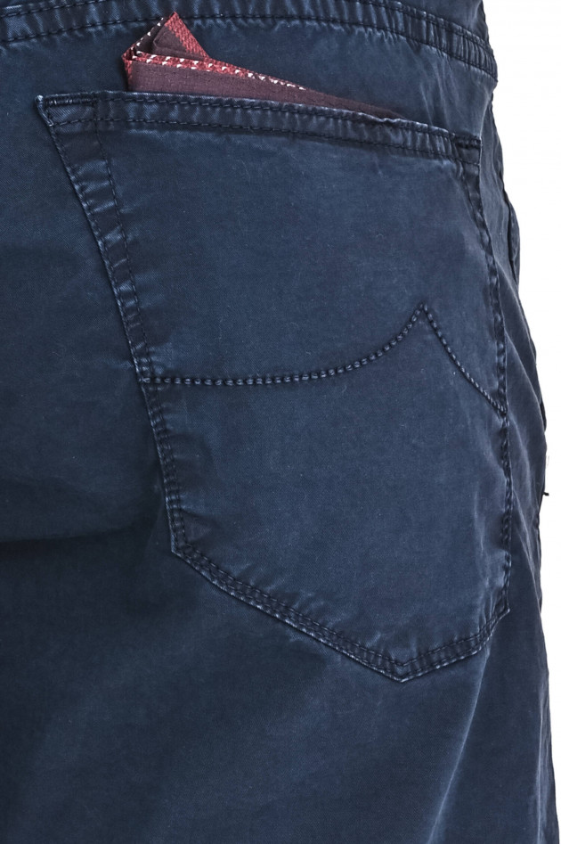 Jacob Cohën Bermudashorts aus Baumwollstretch in Navy