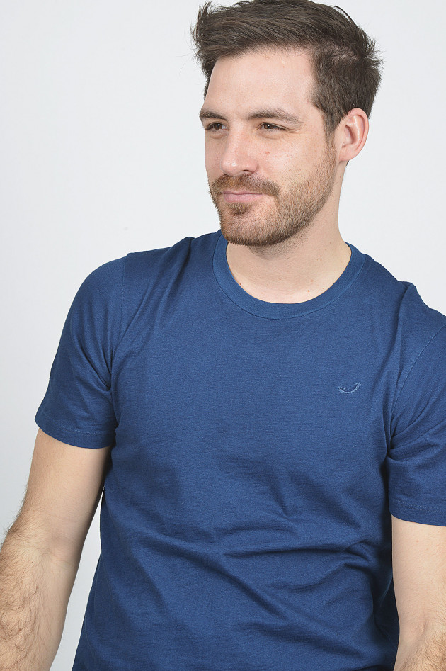Jacob Cohën T-Shirt aus Baumwolle in Blau meliert