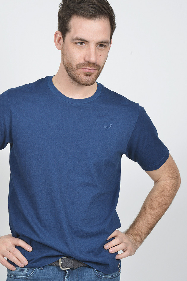 Jacob Cohën T-Shirt aus Baumwolle in Blau meliert
