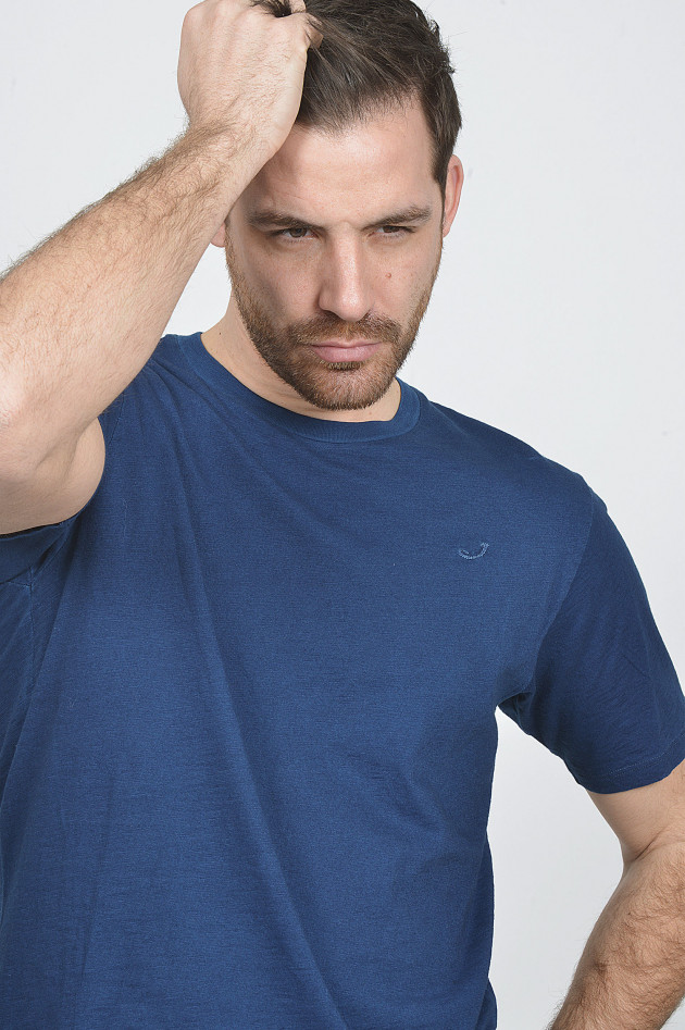 Jacob Cohën T-Shirt aus Baumwolle in Blau meliert