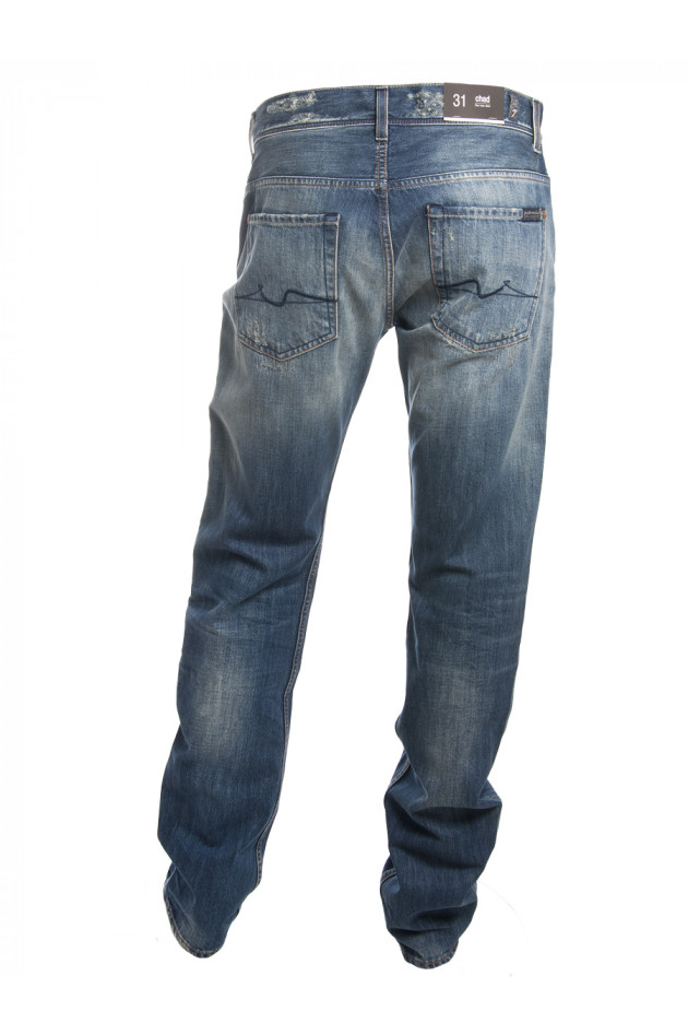 Seven for all Mankind Jeans CHAD the low Slim in Blau