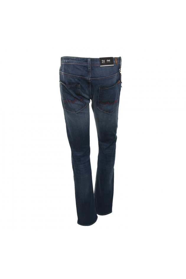 Seven for all Mankind Jeans CHAD the Low Slim in Mittelblau