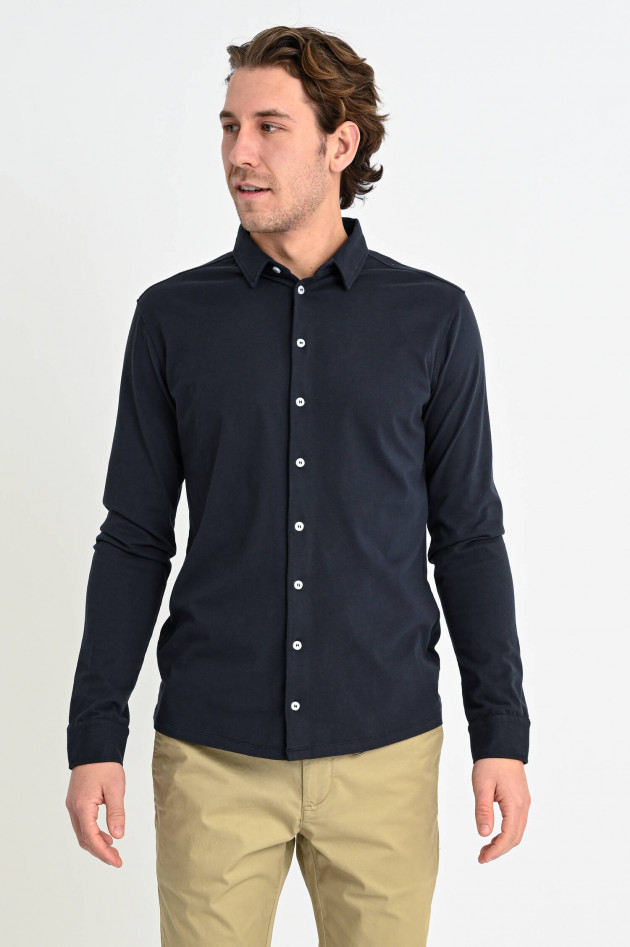 Juvia Jersey Hemd in Navy