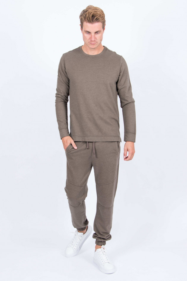 Juvia Sweatpants im Biker-Look in Khaki