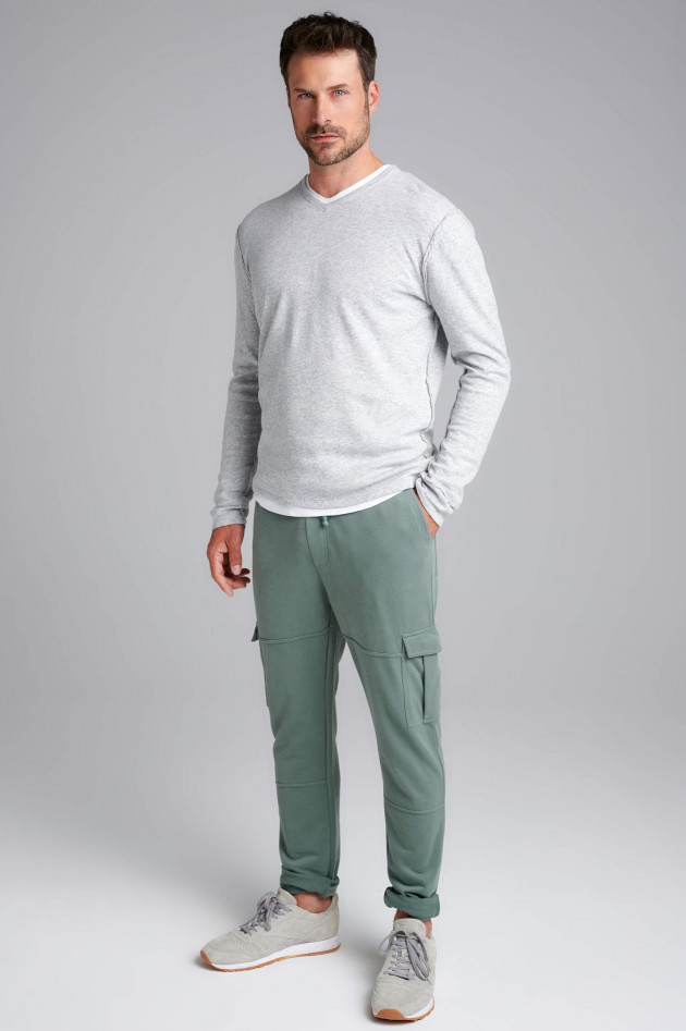 Juvia Jersey Cargo-Sweatpants in Salbei