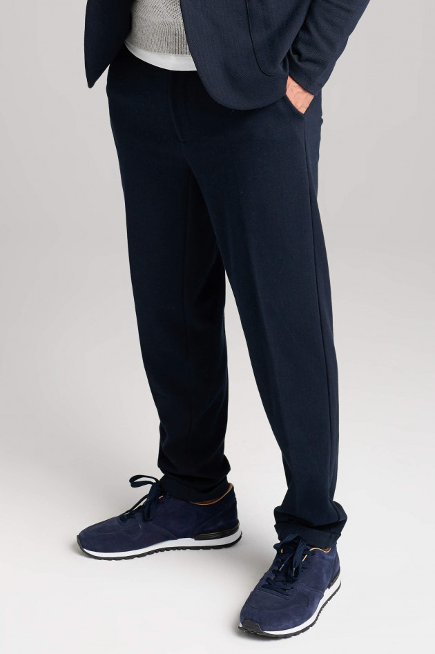 Juvia Jacquard-Chino in Navy