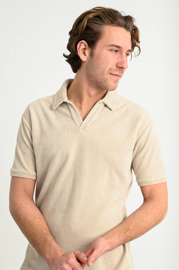 Juvia Frottee Polo in Beige