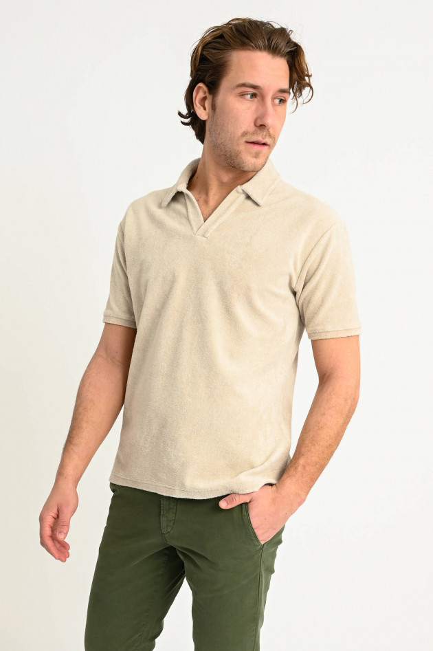 Juvia Frottee Polo in Beige