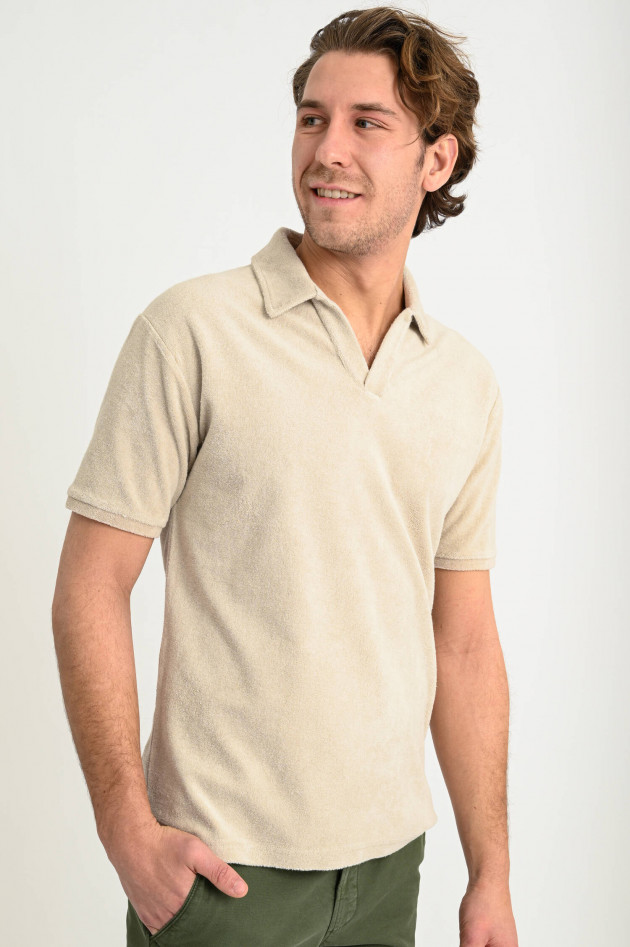 Juvia Frottee Polo in Beige