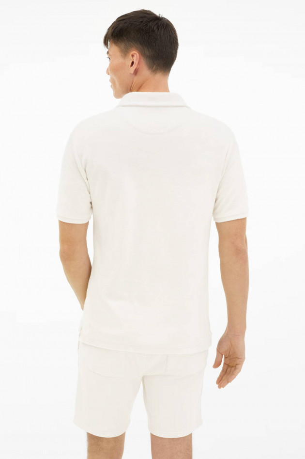 Juvia Frottee Poloshirt in Creme