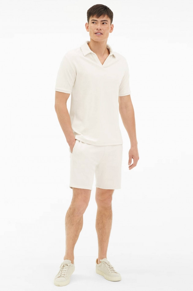 Juvia Frottee Poloshirt in Creme