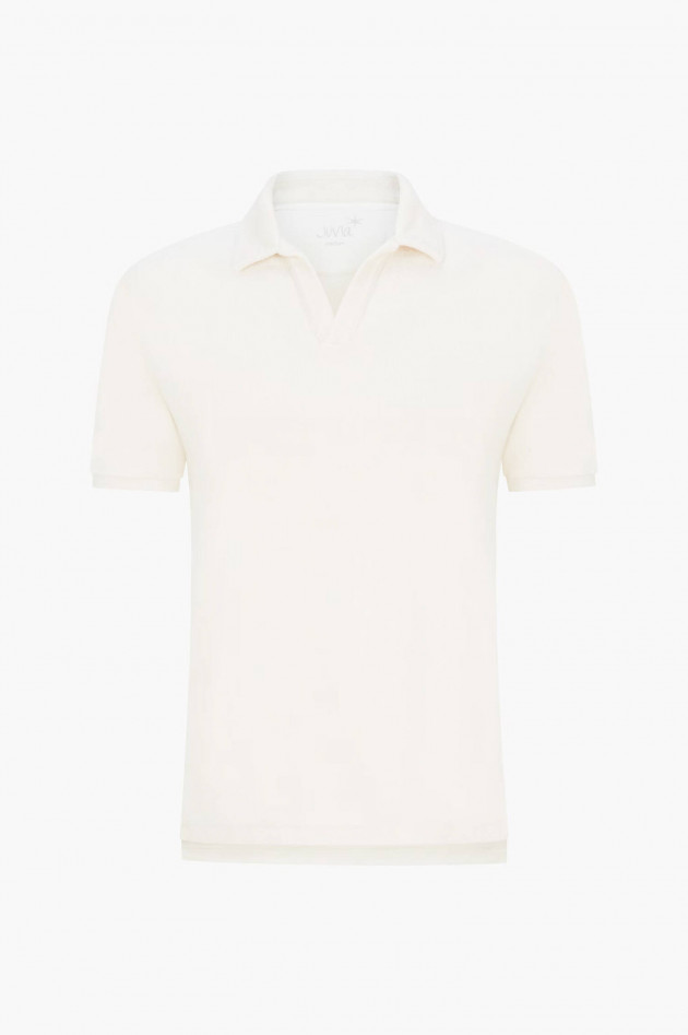 Juvia Frottee Poloshirt in Creme