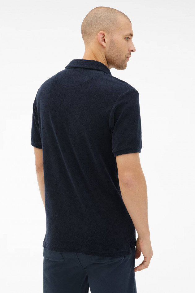 Juvia Frottee Poloshirt in Navy