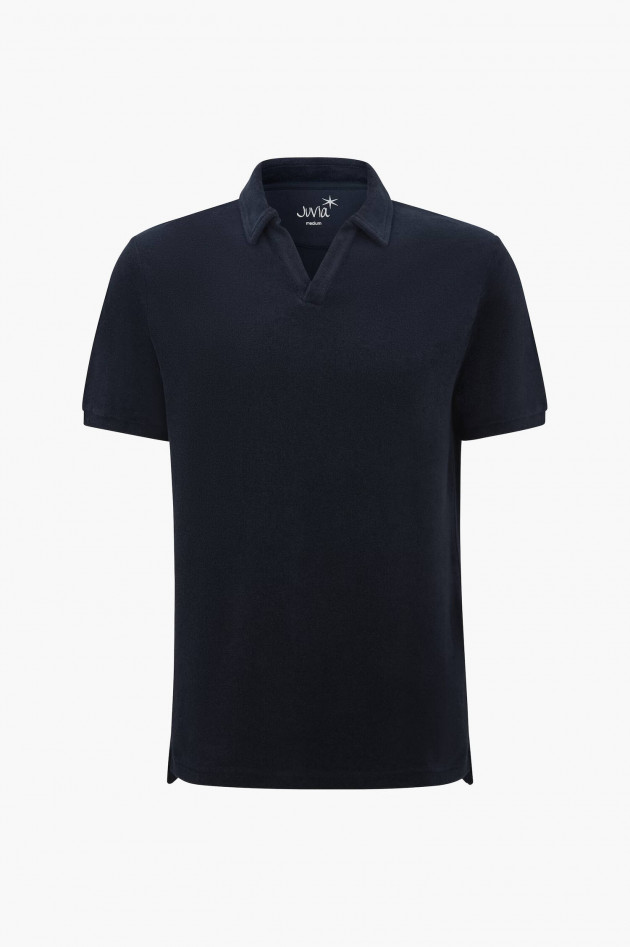 Juvia Frottee Poloshirt in Navy