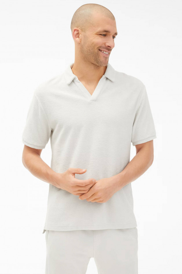 Juvia Frottee Poloshirt in Stone