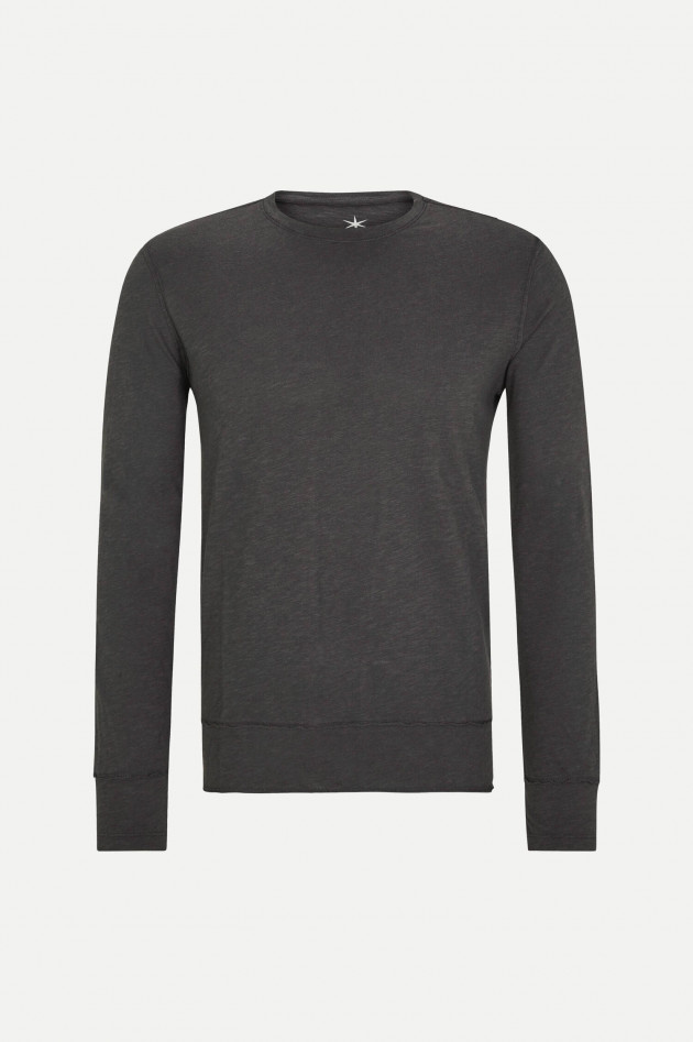Juvia Longsleeve aus Baumwoll-Viskose-Mix in Antra