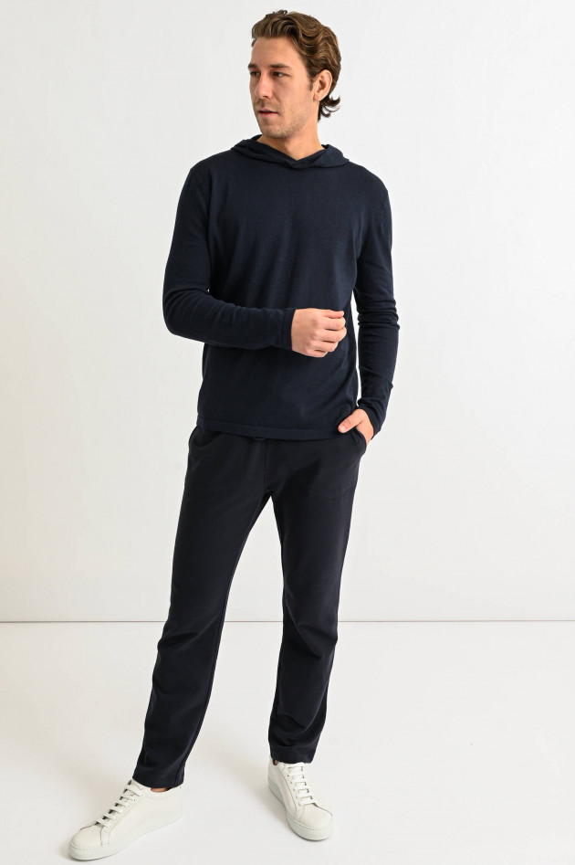 Juvia Hoodie aus Feinstrick in Navy