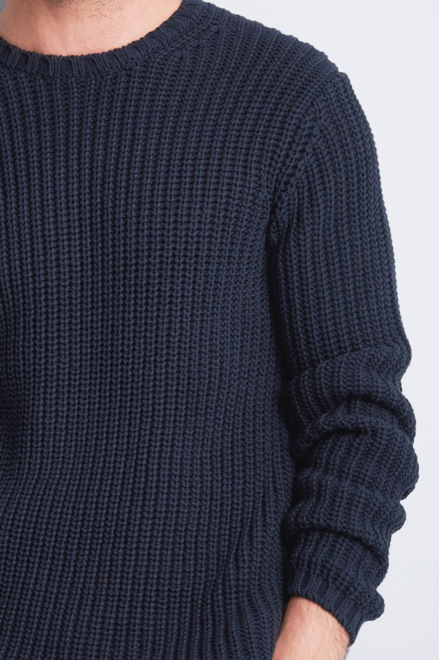 Juvia Strickpullover aus Baumwoll-Mix in Navy