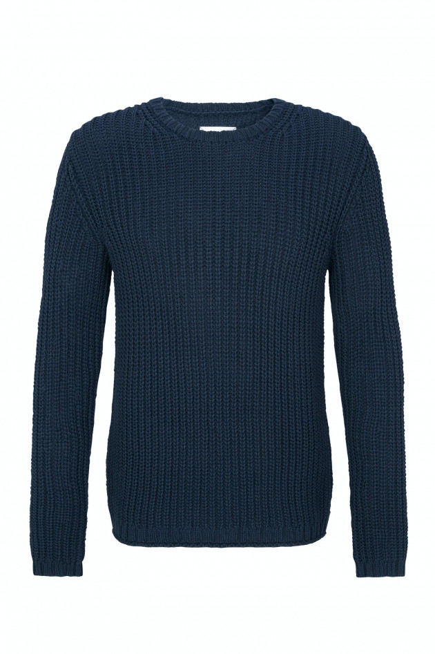 Juvia Strickpullover aus Baumwoll-Mix in Navy