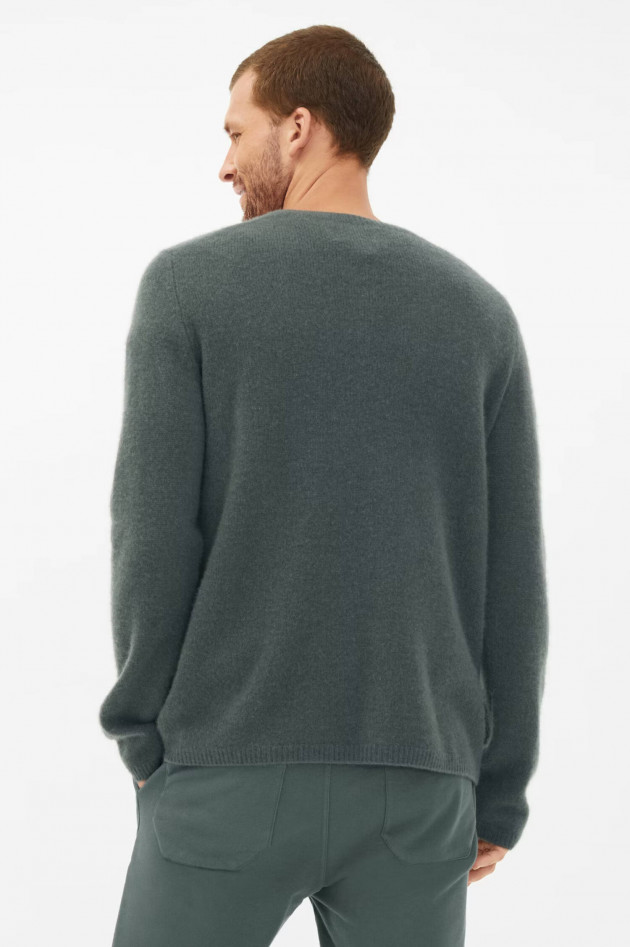 Juvia Cashmere Strickpullover in Olivgrün