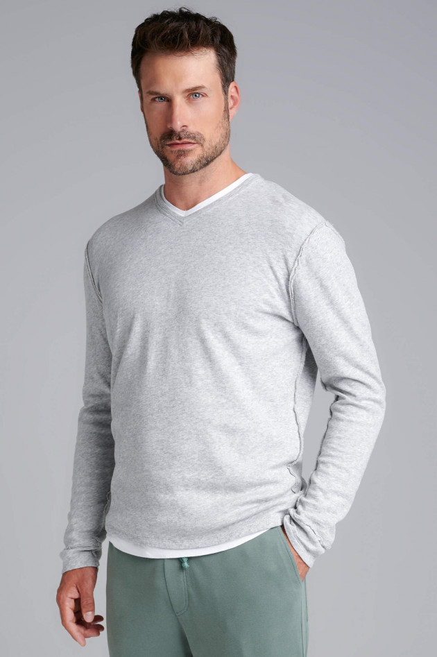 Juvia Kaschmir-Mix Sweatshirt in Grau