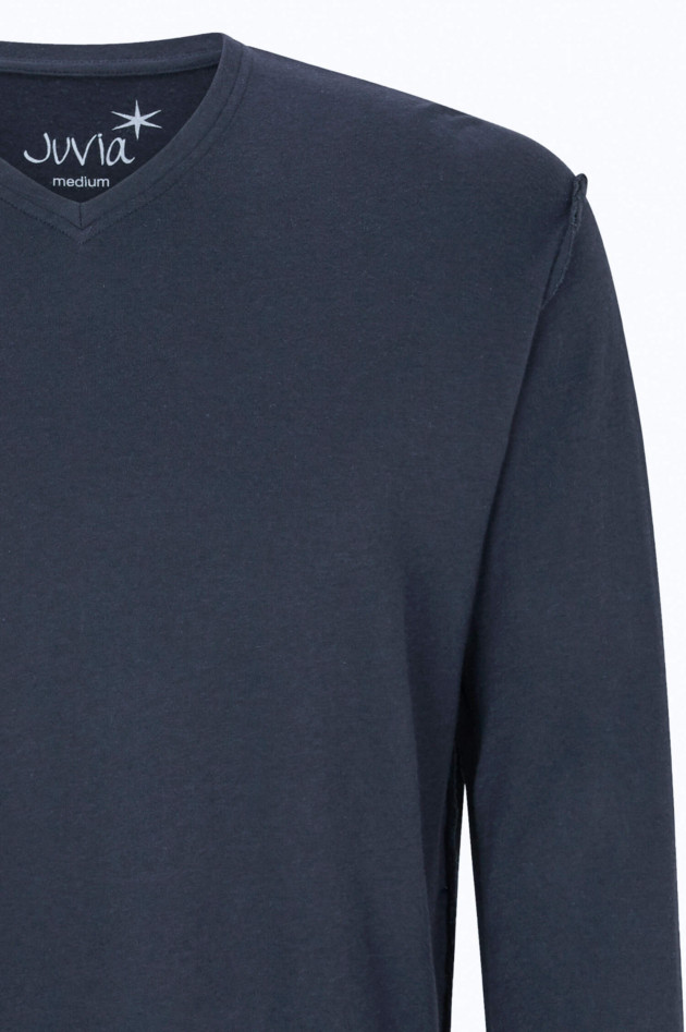 Juvia Kaschmir-Mix Sweatshirt in Navy