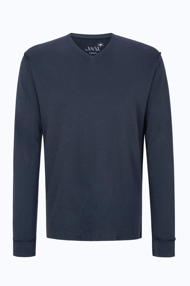 Juvia Kaschmir-Mix Sweatshirt in Navy