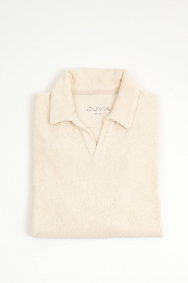 Juvia  Frottee Poloshirt in Eggshell