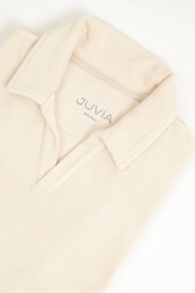 Juvia  Frottee Poloshirt in Eggshell