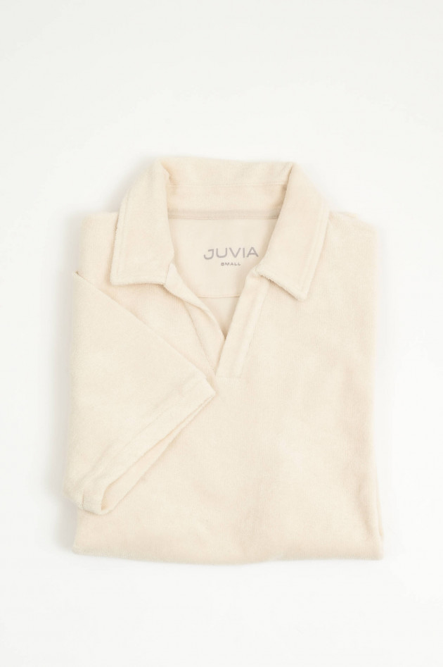 Juvia  Frottee Poloshirt in Eggshell