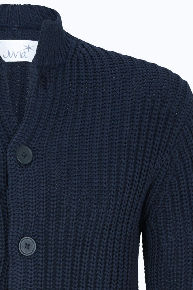 Juvia Strickjacke aus Baumwollmix in Navy